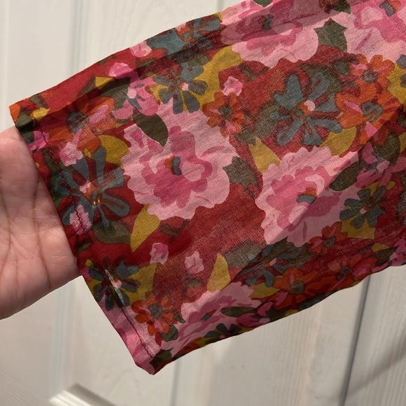 NWT NATURAL LIFE Floral Pintuck Placket Tunic - Picture 6 of 10